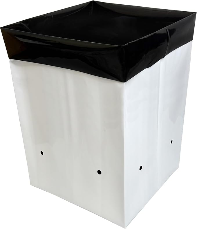 A.A 1/2 Gallon Grow Bags Black and White Poly Nursery Bags for Plants, Tree Grow, Greenhouse (100 Pack)