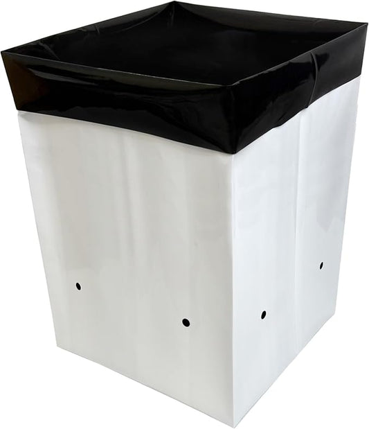 A.A 1/2 Gallon Grow Bags Black and White Poly Nursery Bags for Plants, Tree Grow, Greenhouse (100 Pack)