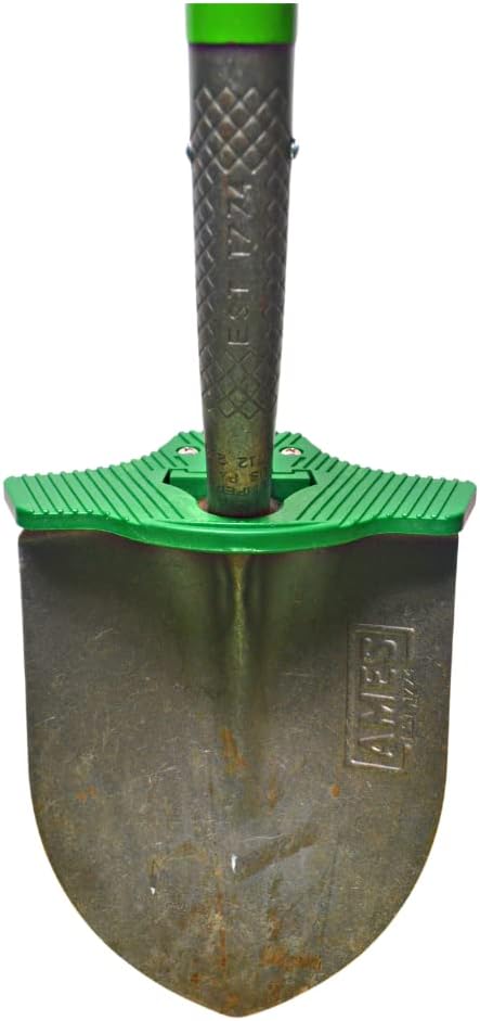 Non-Skid Shovel Attachment (Set of 2) – Back-Saving Ergonomic Shovel Foot Step for Easier Digging & Landscaping | Heavy-Duty Shovel Grip Accessory, Fits Most Shovels – Green