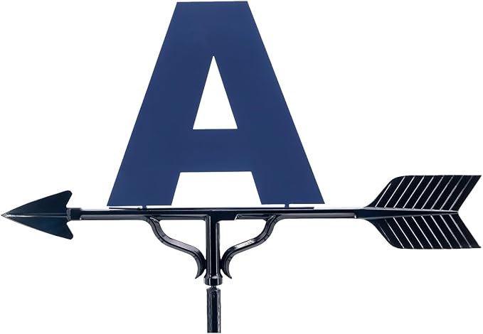 Montague Metal Products Deluxe Monogram Letter Weathervane (Roof Mount Included)