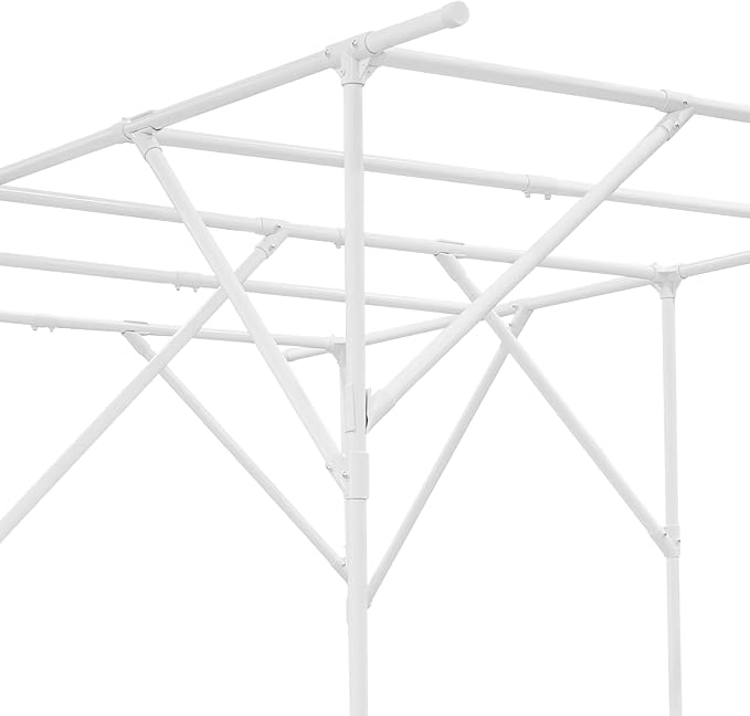 Grape Trellis | 79'' L x 59'' W x 79'' H Grape Vine Support Arch Arbor | Plant Climbing Pergola | Arbour Gazebo Trellis Rack Pergola | Plant Support Rack Trellises for Vegetable Fruit (White)