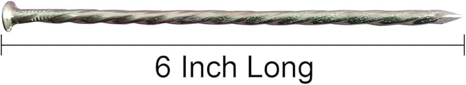 Artificial Turf Stakes Galvanized Metal Spiral Landscape Spikes for Fake Landscaping Grass, 35 Count, Outdoor, Heavy-Duty, Rust Resistant Security, 6-Inch Long,Anchoring Spikes