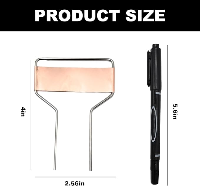 40 PCS 4 Inch Metal Plant Label Stakes, Metal Plant Labels, Copper Plant Tags with 1 Maker Pen for Flowers Vegetables Seedlings Seed
