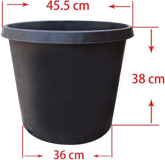 Nursery Pot 1 Gallon 1 Gal 2 Gal 3 Gal 5 Gal 7 Gal 10 Gal 15 Gal Nursery Container Injection Molded Pot Fit for Plants Soil Growers or Hydroponics (5,15 Gallon)
