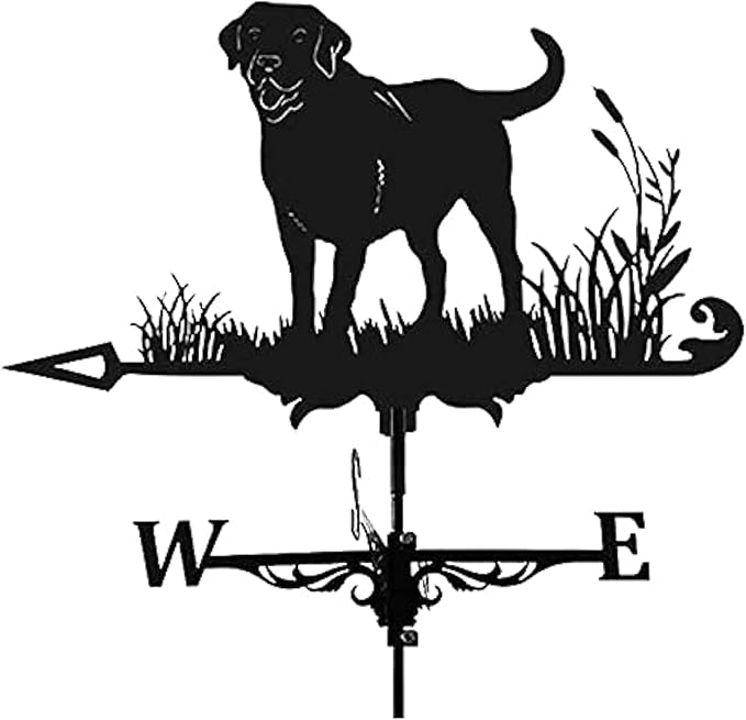 Animal Metal Weather Vane,Vintage Black Weather Vane Hollow Wind Direction Indicator for Outdoor Garden Roof Paddock Decoration Weather Vane