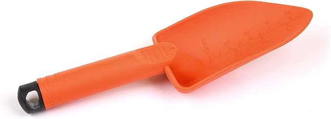 Mintra Garden Tool Set, 4 Piece Heavy Duty Gardening Tools Including Cultivator, Trowel, Shovel & Rake, Durable Poly Material & Non-Slip Handle, Garden Hand Tools Set for Gardening Gift, Orange