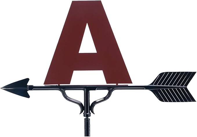 Montague Metal Products Deluxe Monogram Letter Weathervane (Roof Mount Included)