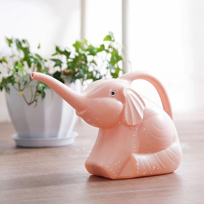 BESPORTBLE Elephant Watering Can – 2 Gallon Small Plastic Watering Can for Plants, Bonsai, Kids, and Indoor/Outdoor Gardening (Cute Elephant Design, Durable & Lightweight PP Material)
