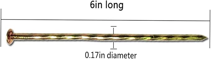 200 Pcs 6-Inch Landscape Stakes, Spiral Metal Galvanized Landscape Spikes, Garden Nails for Artificial Turf, Paver Edging, Weed Barrier, Carpentry and More