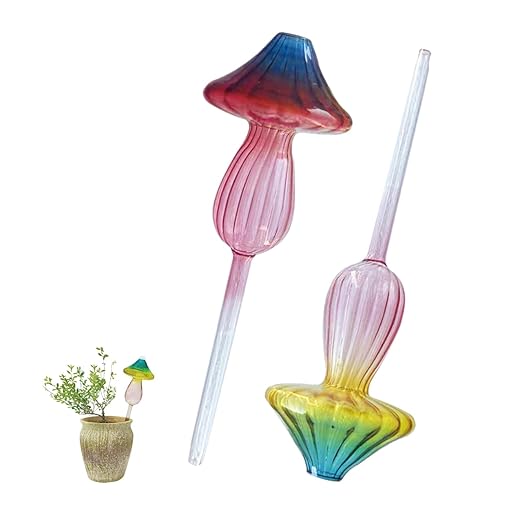 Plant Watering Mushroom, Self Watering Flowerpot Plug-in, Travel Vacation Plant Watering Device, Top Filling Watering, Automatic Home Plant Hydration System