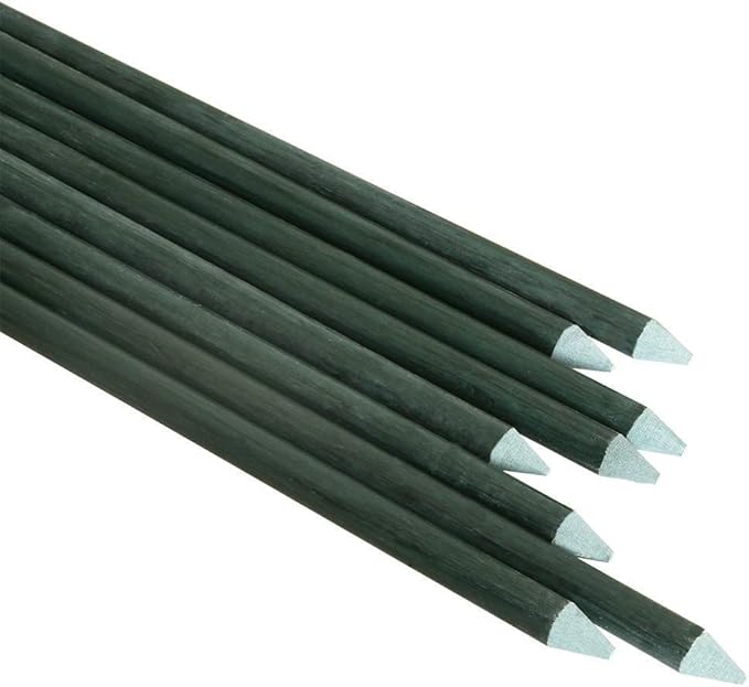 Garden Stakes 3-Ft for Climbing Plants Supports Pole 50 Pack EcoStake Rust-Free Plant Sticks Fence Post, 5/16'' Diameter