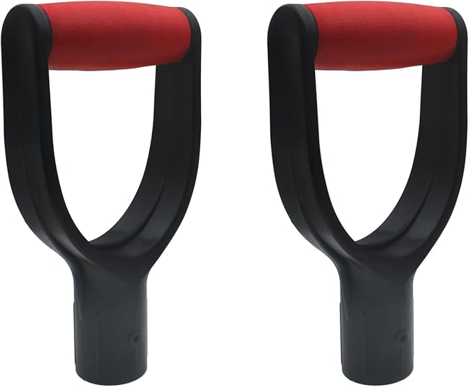 2 PCS D Shaped Grip 32 mm / 1.26" Inner Diameter Replacement Shovel Handle Plastic Garden Accessories for Garden Shovel and Camp Shovel