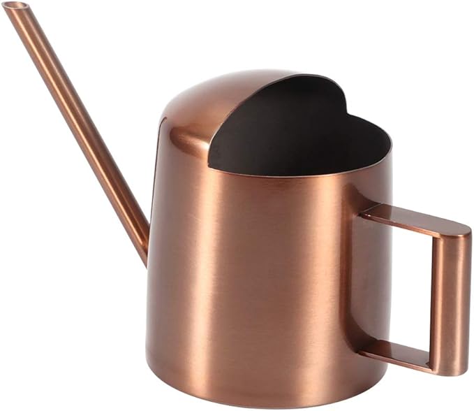 Milltrip Small Watering Can, 300ml Small Stainless Steel Watering Can Plant Flower Long Spout Sprinkling Pot for Home Use