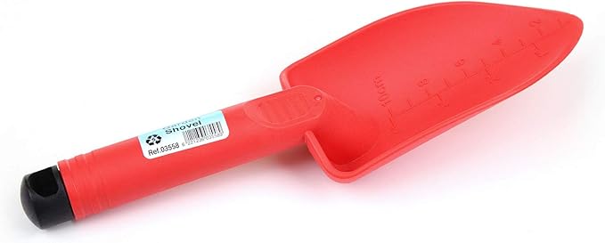Mintra Garden Tool Set, 4 Piece Heavy Duty Gardening Tools Including Cultivator, Trowel, Shovel & Rake, Durable Poly Material & Non-Slip Handle, Garden Hand Tools Set for Gardening Gift, Red