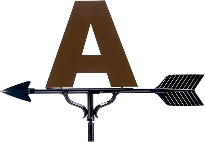 Montague Metal Products Deluxe Monogram Letter Weathervane (Roof Mount Included)