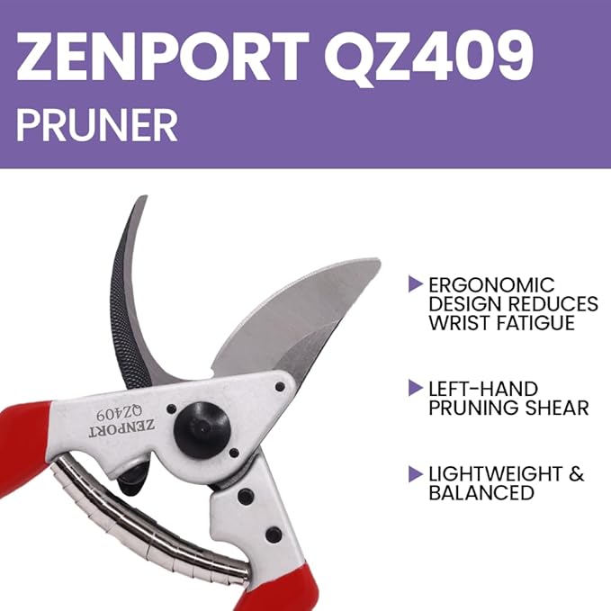 Zenport QZ409-3PK of Pruners, Left-Handed Forged Bypass Pruner, 3-Pack