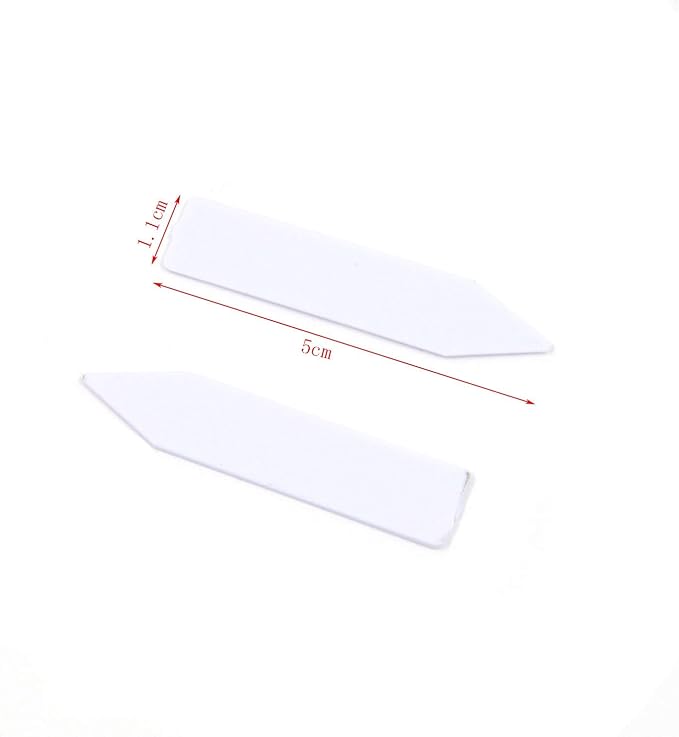 Quluxe 100 Pcs 2 Inch Waterproof Plant Tags Plastic Reusable Plant Label Markers Stakes for Garden Greenhouses, White