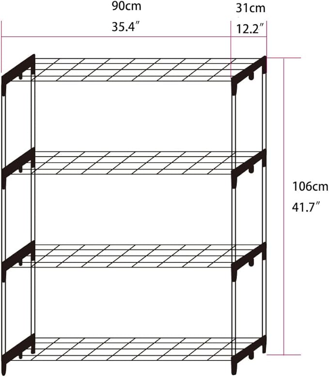 Panana 4 Tier Garden Greenhouse Steel Staging Shelving Plant Stand Garden Shelving Unit Garage Storage Racking, 2 Pack Plant Racks