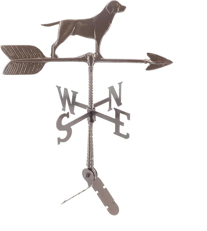 Montague Metal Products - Weathervane - Cast Aluminum Weathervane -Includes Roof Mount - 6 Colors Available (Retriever, Oil Rubbed)