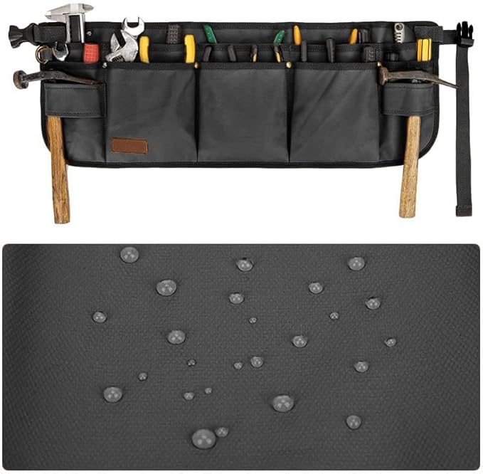Tool Belt Pouches for Men Utility Belt Electrician Tool Bag Canvas Gardening Waist Tool Pouch with 13 Pockets for Men Women Carpenters Electricians Mechanics, Adjustable