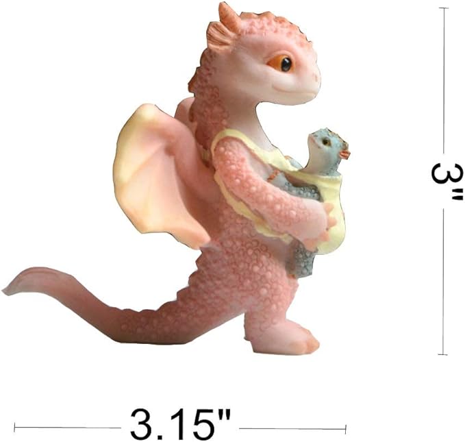 Garden Dragon Figurine- Mother Daughter Dragon