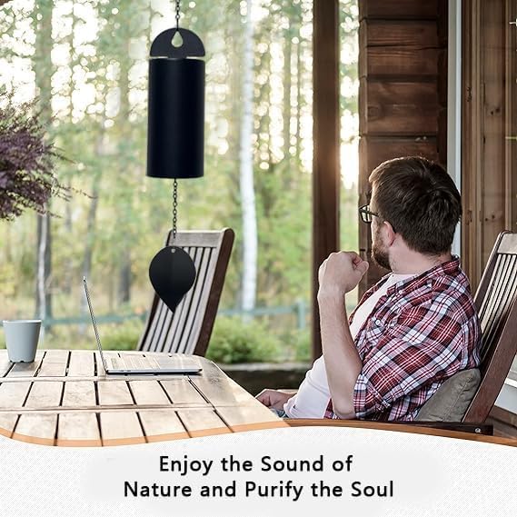 Deep Resonance Serenity Bell Large Wind Chimes for Outside Deep Tone 30 Inch Memorial Wind Chimes for Loss of Loved One Sympathy Gift Home Decoration Outdoor Garden Patio
