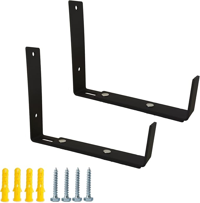 Adjustable Planter Box Bracket,Flower Window Box Bracket,Planter Shelving with Adjustable Size The Width of The Bottom of The Planter Box