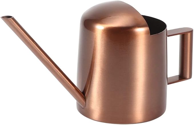 Milltrip Small Watering Can, 300ml Small Stainless Steel Watering Can Plant Flower Long Spout Sprinkling Pot for Home Use