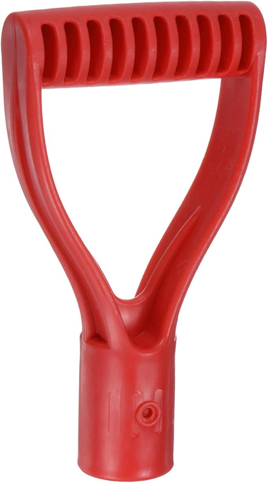 HARFINGTON Shovel D Grip Handle 1-1/4""(32mm) Inner Dia. ABS Spade Snow Shovel Replacement Garden Accessories for Digging Raking Tool, Red