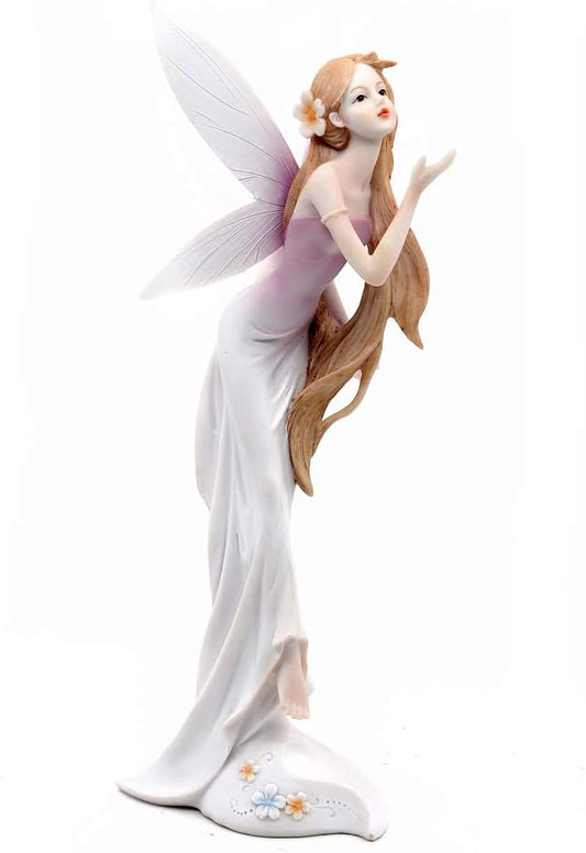 Comfy Hour Fairyland Collection 13" Spirit Forest Fairy Wearing A Flower Collectible Figurine, Pink, Polyresin