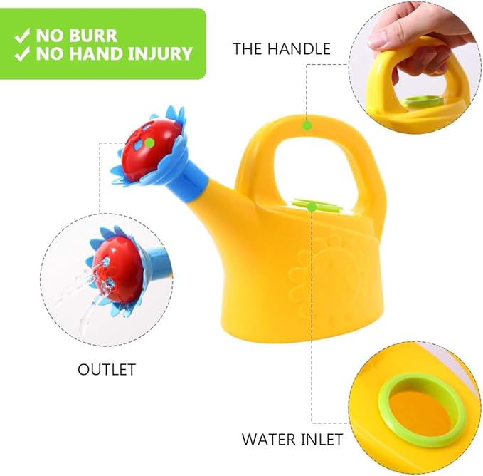 Chicken Watering Cans, Plastic Watering Can Watering Can Kids Beach Watering Can Toys, 2 Pieces (Random Color)