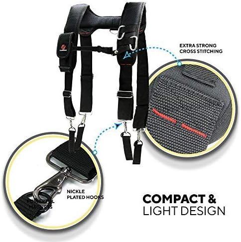 TradeGear Electrician’s 4-Point Suspender Harness – Designed for Comfort & Durability – Ideal for All Electrician Tools