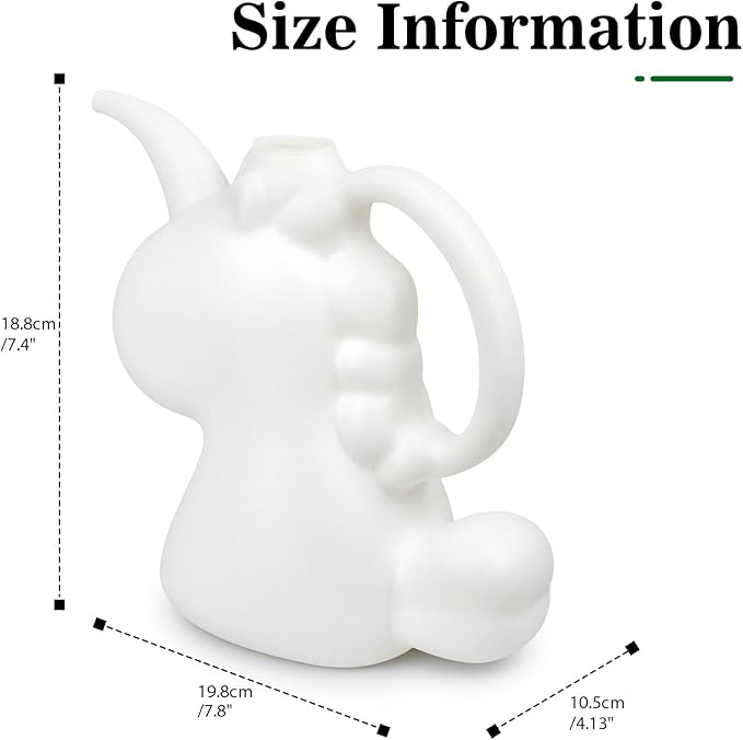 XXXFLOWER Unicorns Indoor Watering Can, 1 L Cute Animal Water Cans, Novelty Unicorns Shape Watering Pot for Office House Indoor Garden（White）