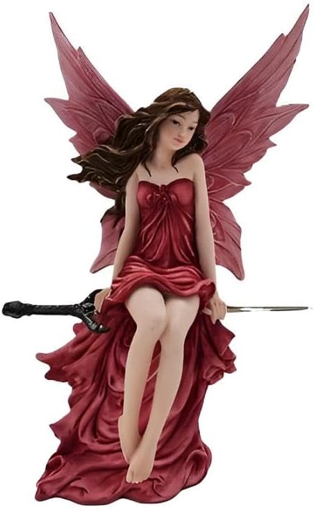 ICE ARMOR 10.25" H Fairy on Flying Sword Figurine Statue Sculpture Ornament Decoration Home/Room Decor Ideas for Housewarming, Holidays and Birthdays Great Collectible Addition