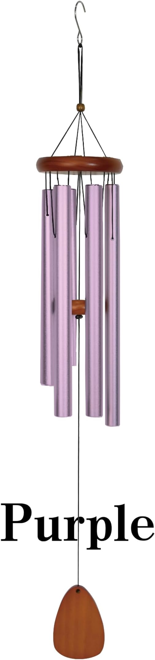 Personalized Memorial Wind Chimes for Loss of Loved One – Sympathy Gift for Mom or Dad, Outdoor Bereavement Chimes, Remembrance Wind Chime for Funeral or Memorial (Purple, 37")