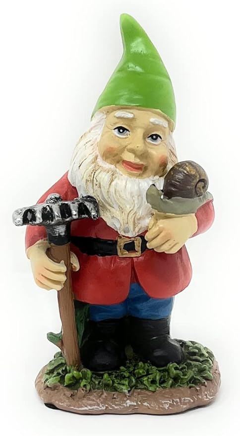 Nature's Mark 4 Gardener Gnomes Set Resin Statue Figurine Home Decorative Accent Statue Décor (4" H)