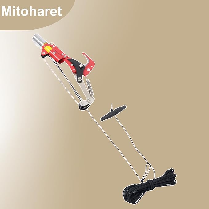 30Ft Manual Tree Pruning Saw Yellow Branch Trimmer Light and Extensible for Pruning Tall Trees and Suitable for Simple Processing of Wood Long Extension Capacity