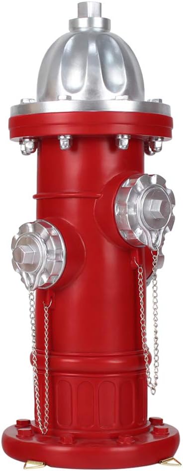 Dog Fire Hydrant Statue Puppy Pee Post and Gift for Fireman, Fire Hydrant Garden Decor Statue Large, Fire Hydrant for Dog