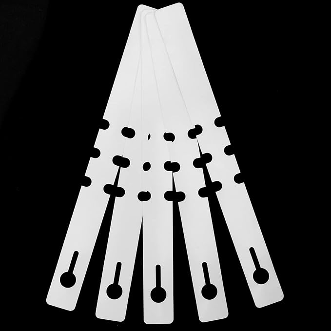 1200 PCS White Plant Tags, Plastic Plant Tree Tags, Hanging Garden Waterproof Plant Labels for Garden Yard, Adjustable and Reusable Nursery