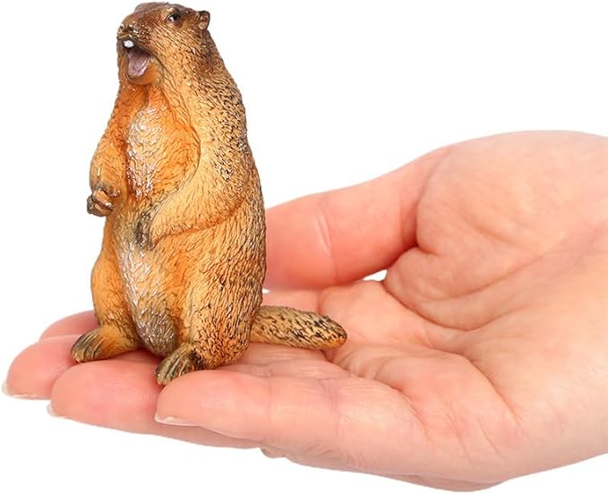 4PCS Groundhog Figurine Groundhog Sculpture Groundhog Model Animal Model Home Decoration Outdoor Garden Statue