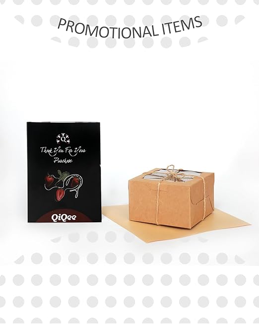 qiqee Brown Bakery Box with Window 4x4x2.5 inch 30Packs Macaron Boxes Small Donut Pastry Boxes for Party Mini Cookie Boxes