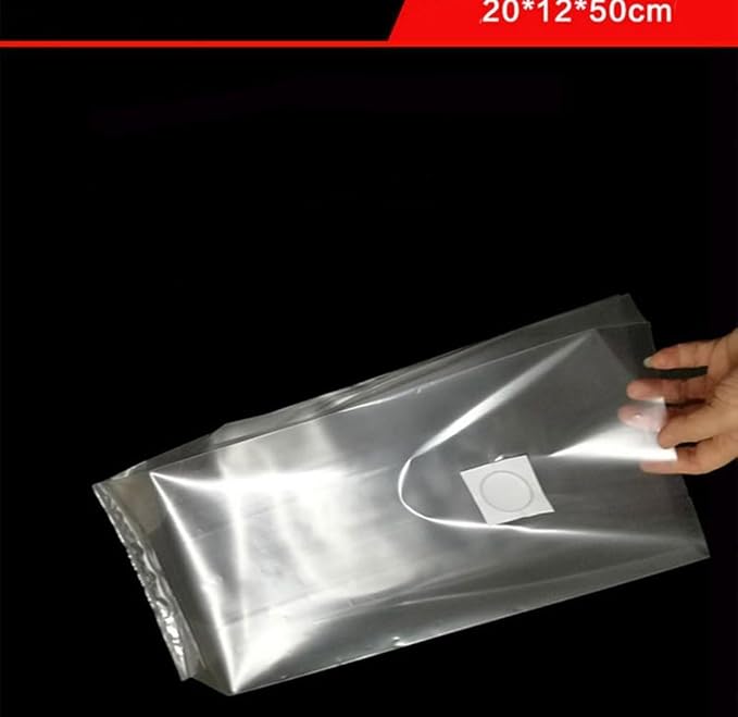 Mushroom Bags,Mushroom Grow Bag/Farm-Mushroom Spawn Bags/Sealable Spawn/Myco Bags,Large Size 8" X 5" X 19",0.5 Micron Filter, 3 Mil Polypropylene,for Substrate Autoclavable Mushroom Cultivation