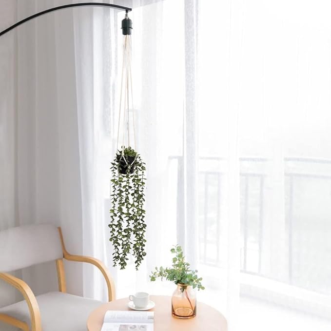 Comtelek Fake Hanging Plants 2 Pack Macrame Artificial Hanging Plants with Faux Vine Plant Hanger for Indoor Outdoor Home Wall Boho Bedroom Bathroom Office Wall Ceiling Decor