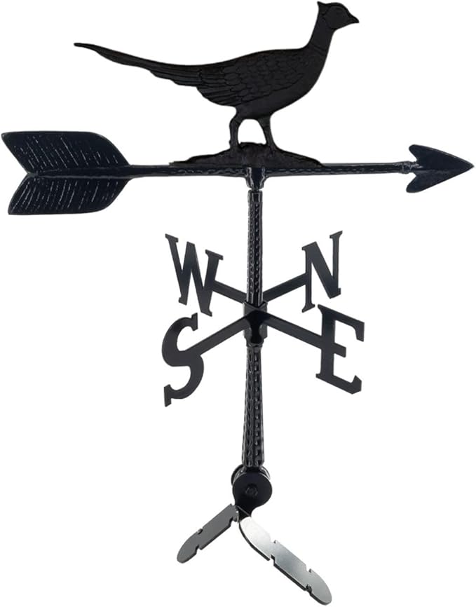 Montague Metal Products - Weathervane - Cast Aluminum Weathervane -Includes Roof Mount - 6 Colors Available (Pheasant, Verdigris)