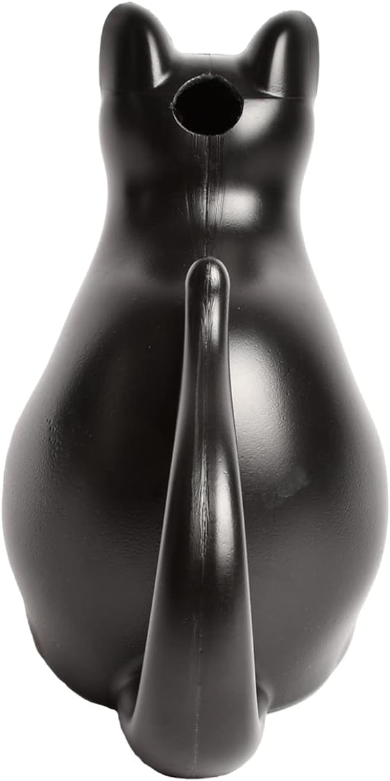 Esschert Design Cat Watering Can, Plastic, Black