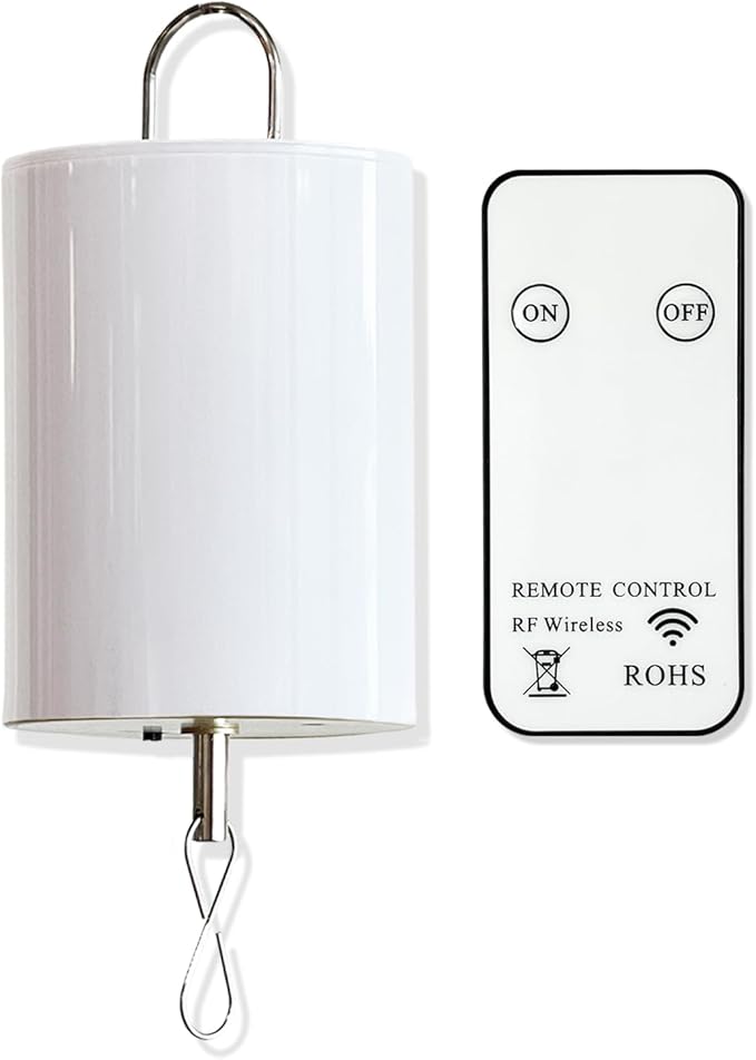 FONMY Hanging Display Motor 10 RPM Low Speed with Remote for Wind Spinner Ornament Hanging Decor Baby Crib Mobile Battery Operated Motor