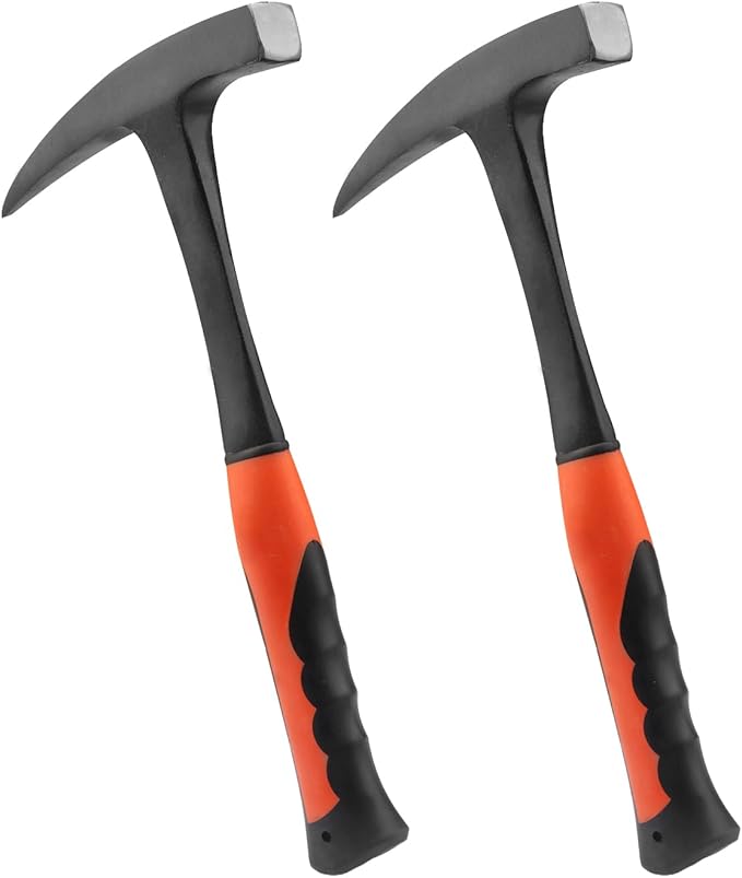 28 oz Rock Pick Hammer, 12 Inch All Steel Rock Pick Hammer, by GENHAKON.