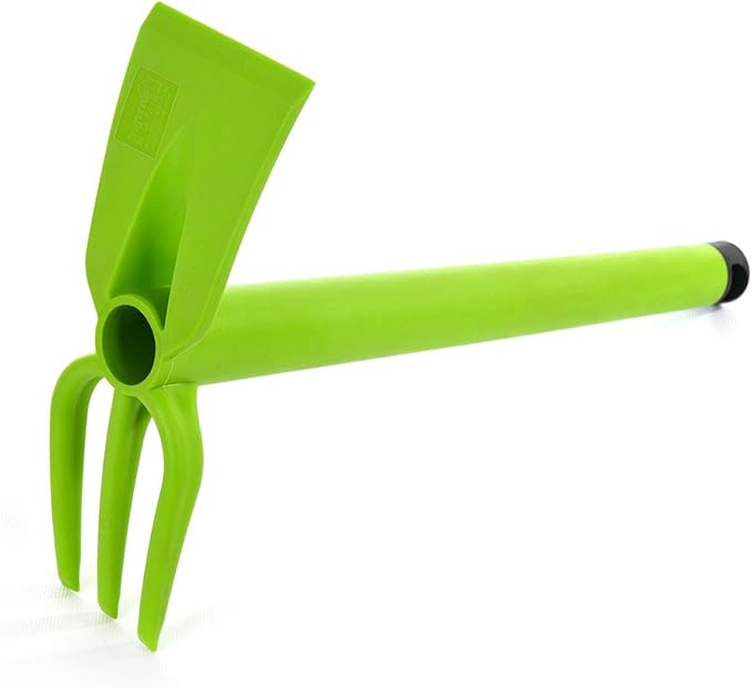 Mintra Garden Tool Set, 4 Piece Heavy Duty Gardening Tools Including Cultivator, Trowel, Shovel & Rake, Durable Poly Material & Non-Slip Handle, Garden Hand Tools Set for Gardening Gift, Lime Green