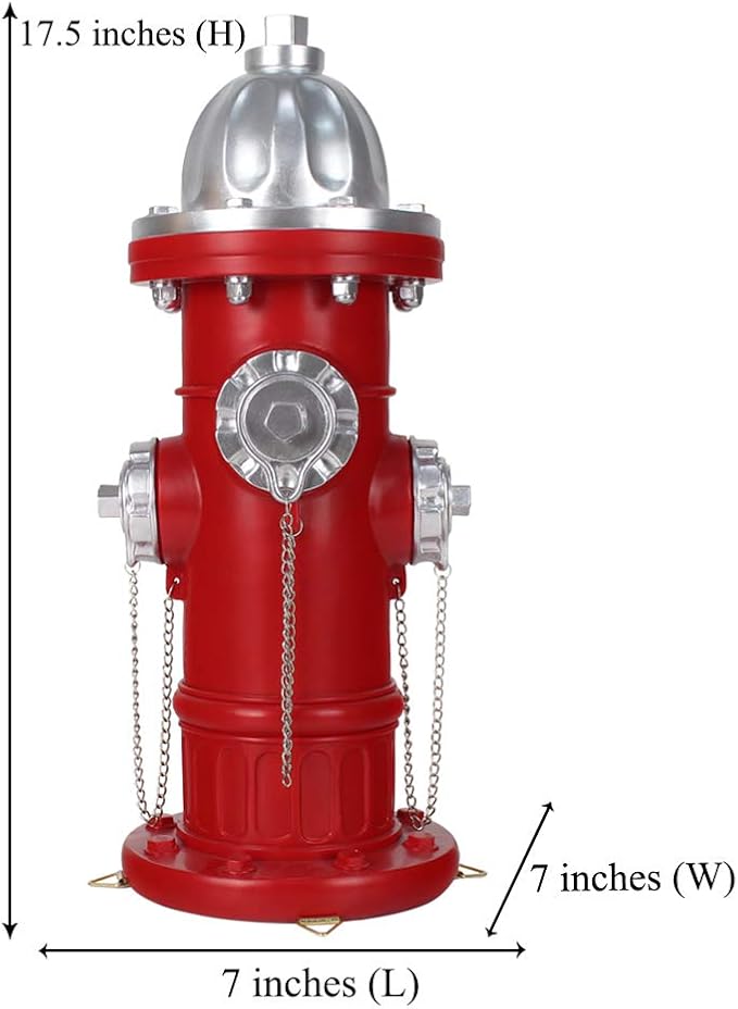 Dog Fire Hydrant Statue Puppy Pee Post and Gift for Fireman, Fire Hydrant Garden Decor Statue Large, Fire Hydrant for Dog