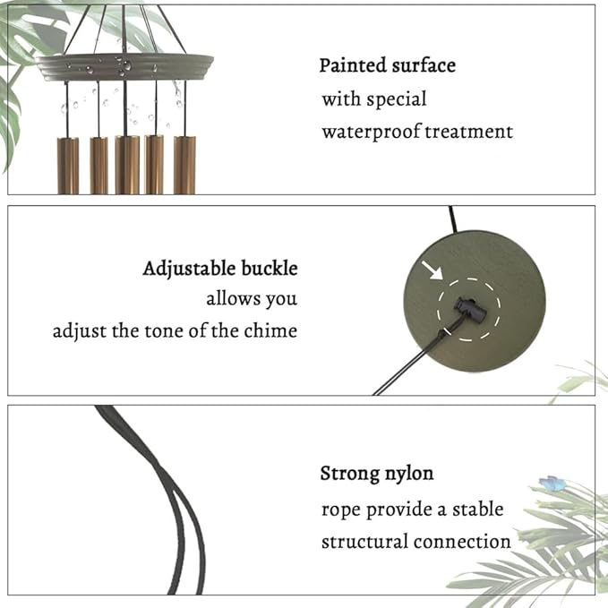 Personalized Memorial Wind Chimes, 36inch Cardinal Sympathy Wind Chime, in Loving Memory for Loss of Loved Dad/Mom, Life Tree Condolences Gifts, Forever in Heart (Produced in USA)